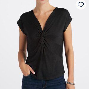 Bobeau Lara Twist Front Knit Top